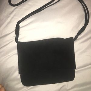 Black suede urban outfitters purse